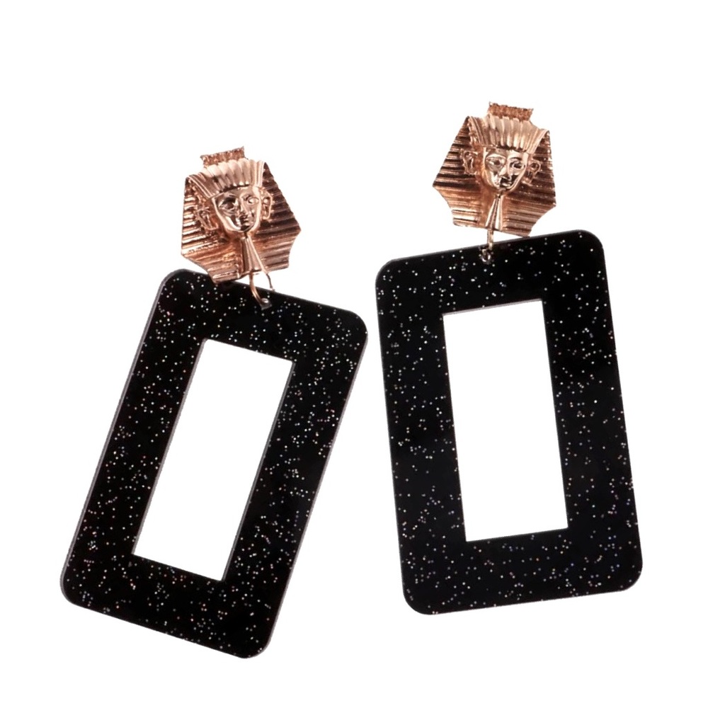 KING TUT big statement earrings.NWT